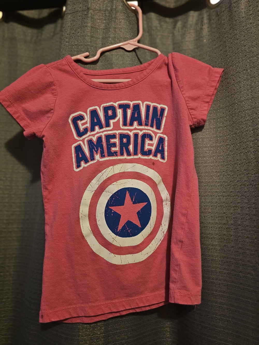 Marvel Girls Pink Captain America Shield Tee